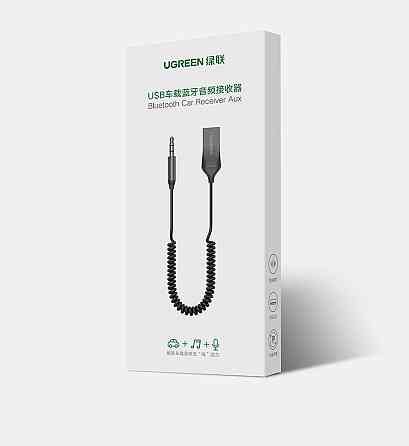 Bluetooth-адаптер Ugreen 70601 Bluetooth 5.0 автомобильный AUX с микрофоном CM309 (Серый) Николаев