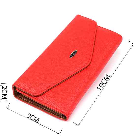 Кошелек женский из экокожи флотар KIVI 19063 Ярко-красный Киев