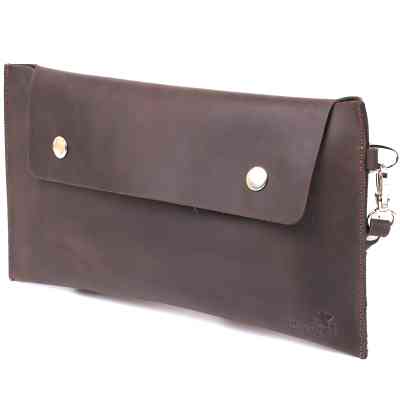 Косметичка Shvigel Кожаная винтажная тревел Коричневая (16428) Винница