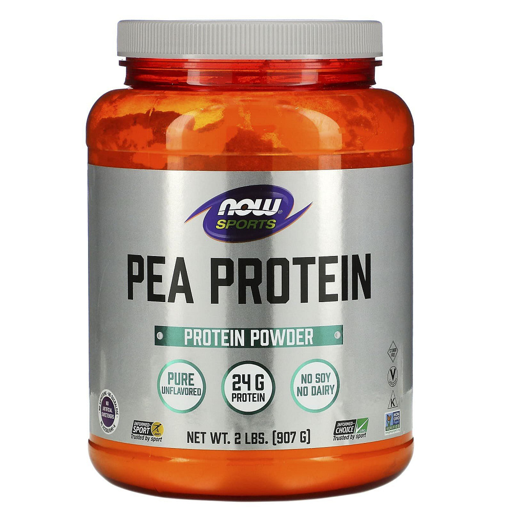 Гороховый протеин, Pea Protein, Now Foods, Sports, без вкуса, 907 г Луцк - изображение 1