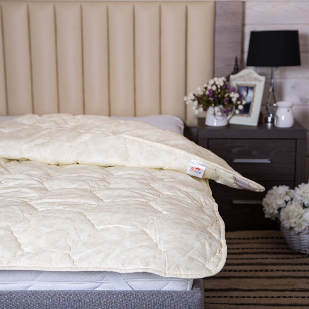 Novita Ковдра Novita 172х205 см антиалергенна двоспальна стьобана з бязі бежевий 20-1154 papyru Коломия - фото 3