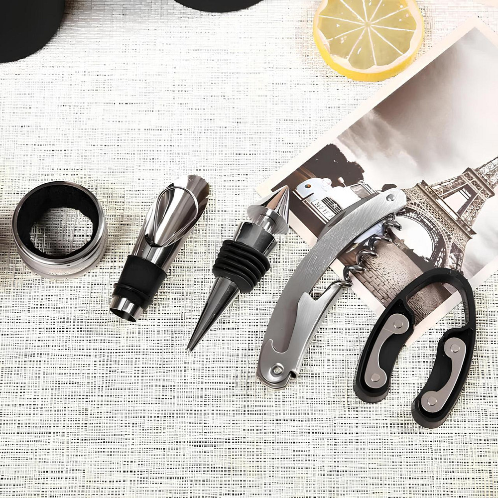 Набір для вина (у вигляді пляшки) Інструменти сомельє, Кейс з винним приладдям Київ - фото 6