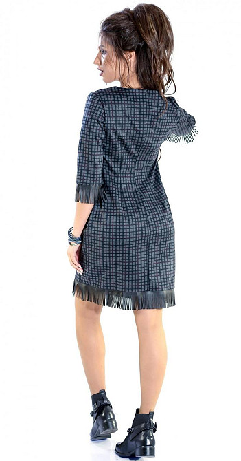 Платье из трикотажной ткани с орнаментом клетка (42) Киев - изображение 5