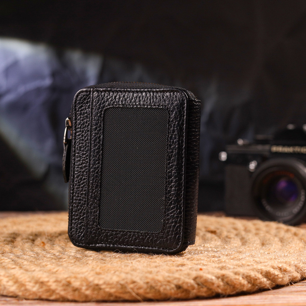 Стильное женское портмоне из натуральной кожи CANPELLINI 21490 Черное Киев - изображение 8