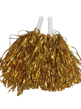 Помпоны для черлидинга детские 2 штуки 31 см золотистый Киев