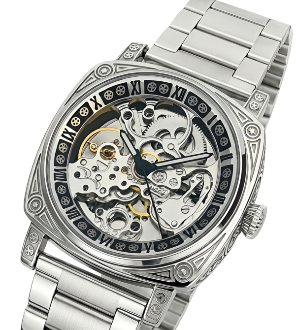 Годинник чоловічий механічний WishDoIt Baron Steel (2 ремінці) Київ - фото 1