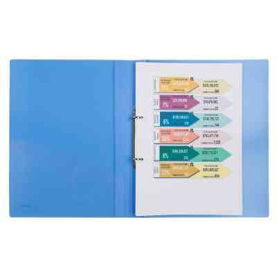 Папка на кільцях Axent А4 з 2-ма кільцями 700 мкм 25 мм Прозора синя (1207-22-A) Вінниця