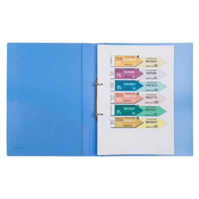 Папка на кільцях Axent А4 з 2-ма кільцями 700 мкм 25 мм Прозора синя (1207-22-A) Вінниця - фото 2