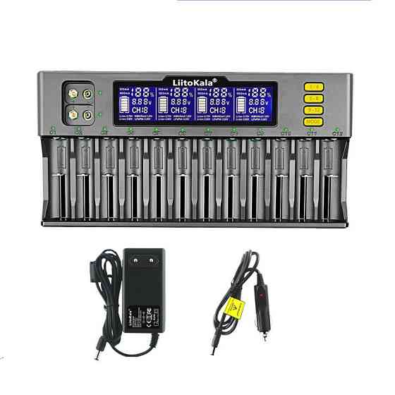 Зарядне на 12 акумуляторів АА, ААА, 18650 LiitoKala Lii-S12 Київ