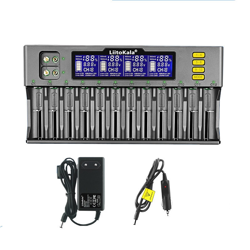 Зарядне на 12 акумуляторів АА, ААА, 18650 LiitoKala Lii-S12 Київ - фото 1