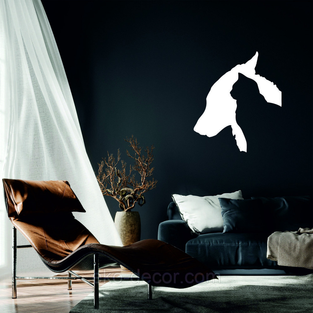 Декоративне настінне Панно «Кіт та Собака», Декор на стіну 70*64 см, Білий Київ - фото 1