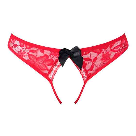 Еротичні трусики з розрізом 42 червоний Київ