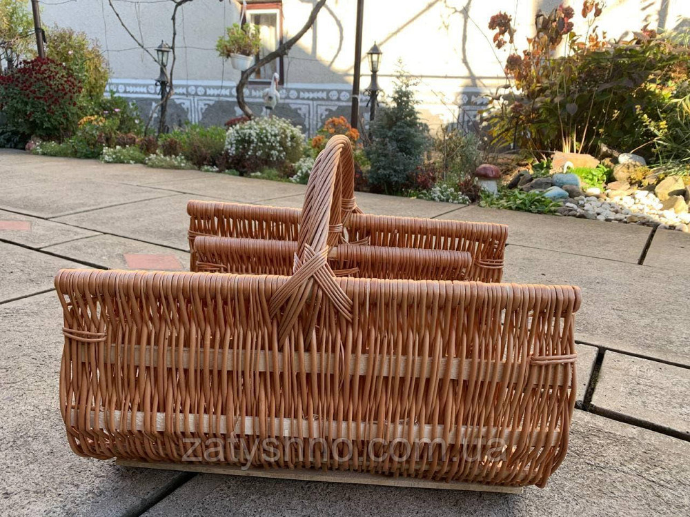 Корзина длинная на цветы | корзина из лозы вместительная |плетеная корзина на дрова Киев - изображение 10