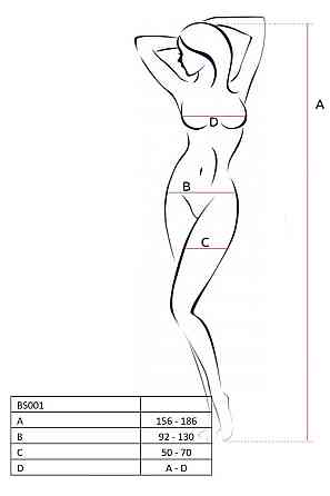 Бодистокинг Passion BS038 black, комбинезон, имитация чулок и пояса Sex Aura Киев