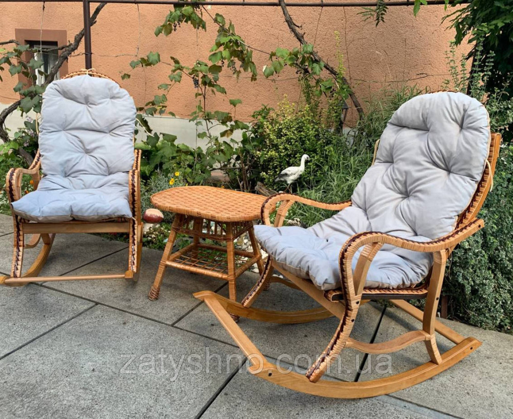 Кресло - качалка плетеная из лозы, набор мебели Киев - изображение 5