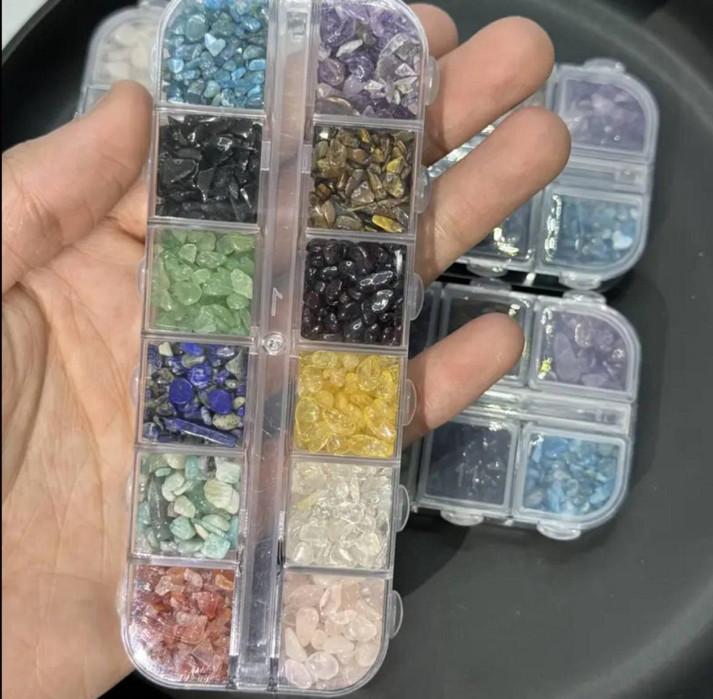 Набор натуральных камешков для рукоделия, декора и украшений, 12 видов Киев - изображение 3