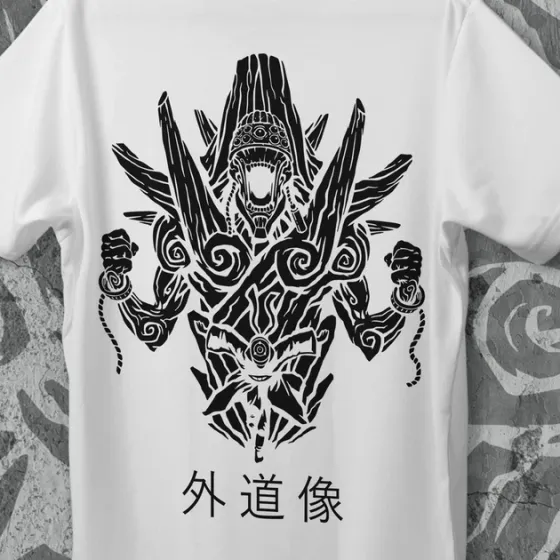 Футболка чоловіча з  принтом Наруто Статуя Гедо Маза Розмір 48 Anime0014 Дніпро