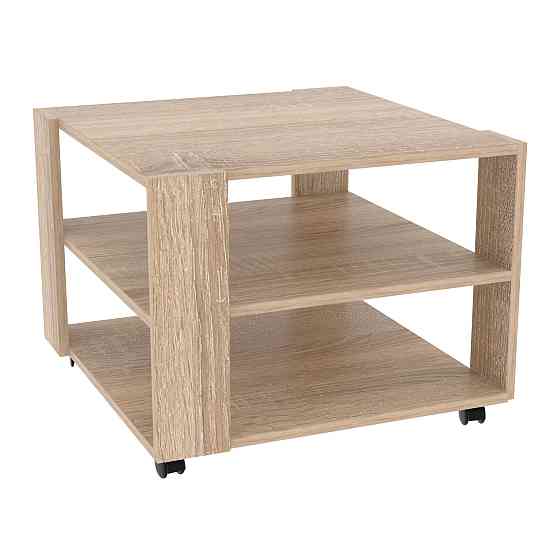 Стол журнальный Квант №4, Дуб Сонома, 600/600/450 Львов