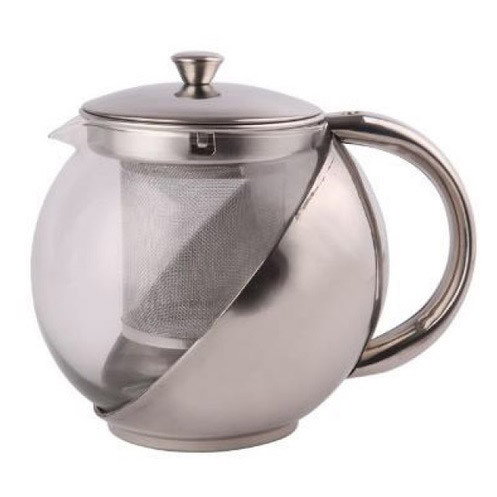 Стеклянный заварник, Удобный заварочный чайник из стекла с ситом, Заварник прозрачный LN-69 Львов - изображение 1