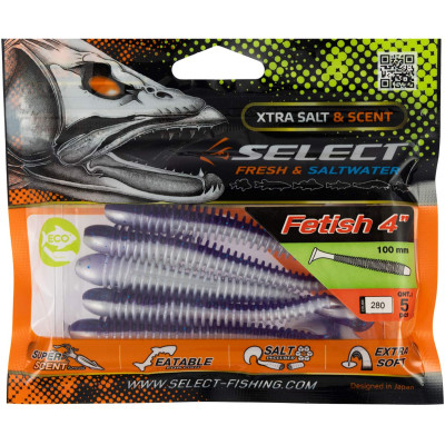 Силикон рыболовный Select Fetish 4" 280 (5 шт/уп) (1870.71.69) Винница - изображение 2