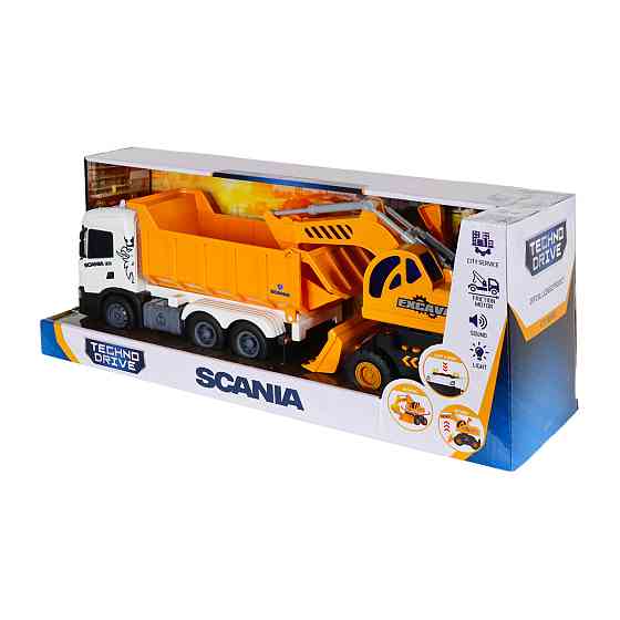 Ігровий набір серії 2 in 1 Truck – Самоскид Scania і екскаватор (світло, звук) Дніпро