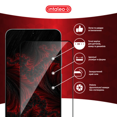 Стекло защитное Intaleo Full Glue Samsung Galaxy S25 Black (1283126607899) Винница - изображение 3