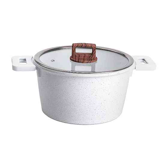 Набор посуды алюминий с толстым дном MGC с лопаткой, половником и щеткой белый HP-4-406W Киев