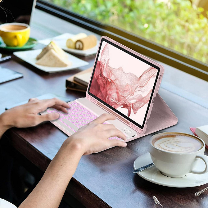 Чехол-книжка с Bluetooth клавиатурой для планшета Samsung Galaxy Tab S8 / S7 11 дюймов Днепр - изображение 9