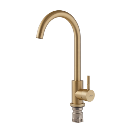 Смеситель для кухни Mixxus SUS-011 Brushed Gold цвет матовое золото из нержавеющей стали SUS304 (MI8435) Черновцы - изображение 1