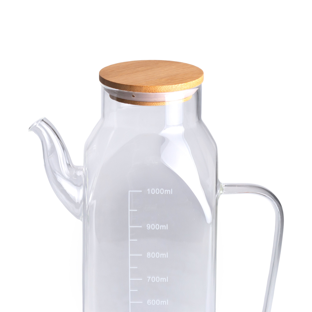 Yiwu Ємність для олії та оцту з бамбуковою кришкою 1 літр HP-34-2 Киев - изображение 5