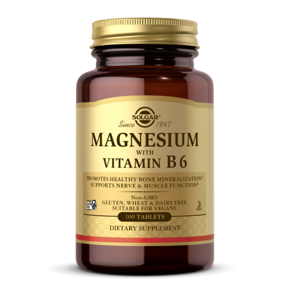 Магній із вітаміном B6 Solgar Magnesium with Vitamin B6 100 таб Київ - фото 3