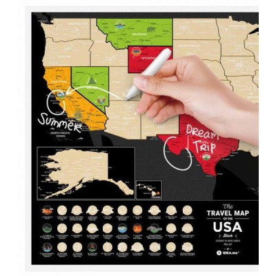 Скретч карта 1DEA.me Travel Map USA Black (13028) Вінниця - фото 4