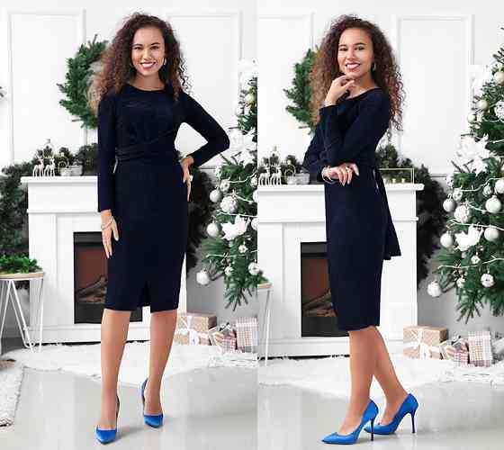 Вечірня сукня міді з люрексом "Olivia" оптом | Розпродаж моделі Київ