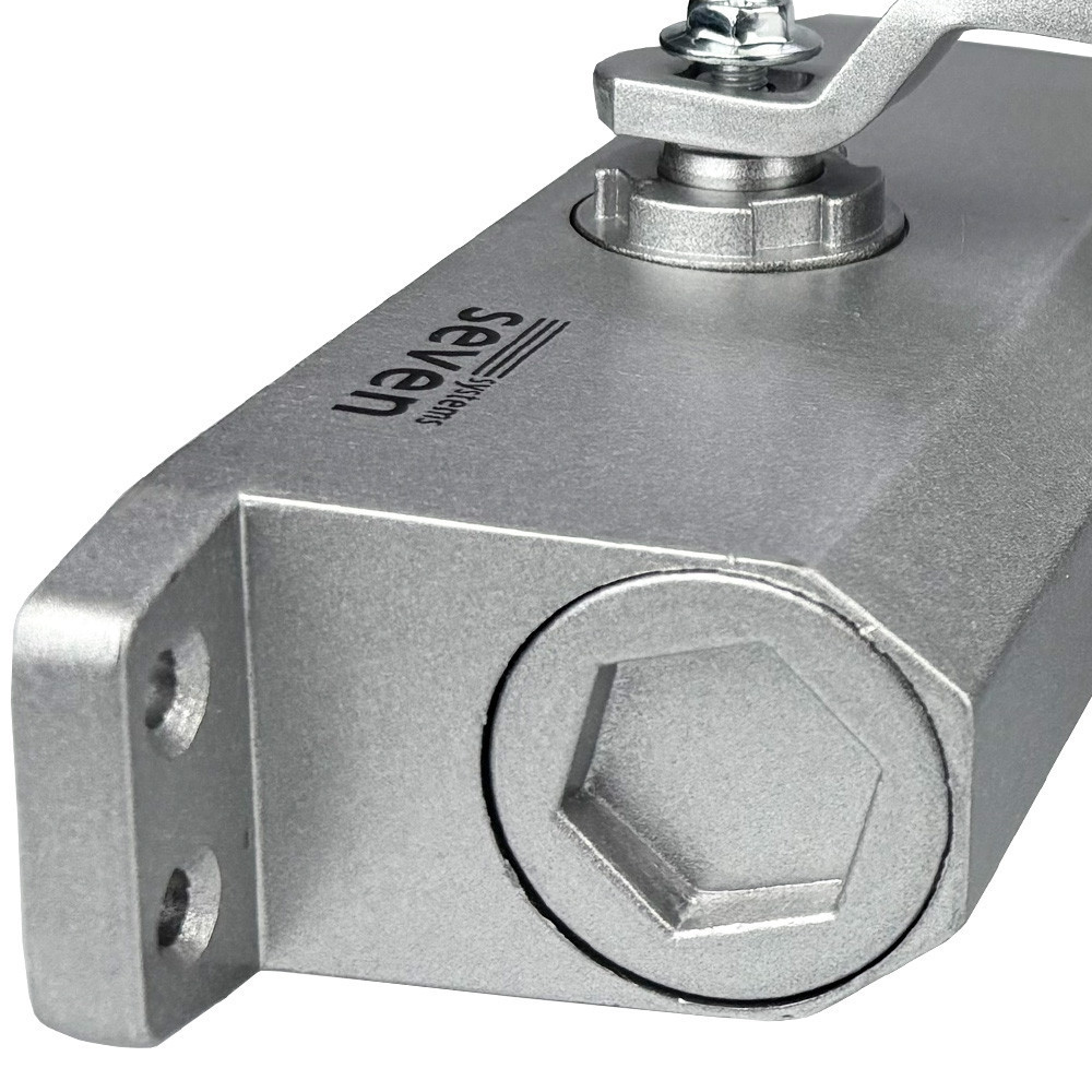 Доводчик дверей 45-75 кг SEVEN DC-7743HP silver (з механізмом фіксації) Київ - фото 20