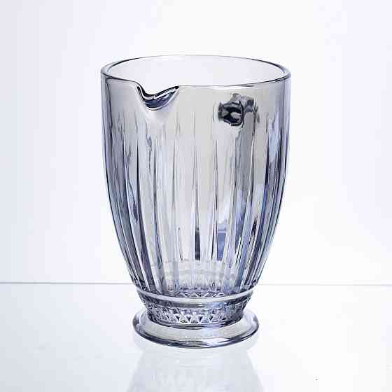 Глек для напоїв 1.2 л ребристий із товстого скла блакитний HP-19-235 Коломия