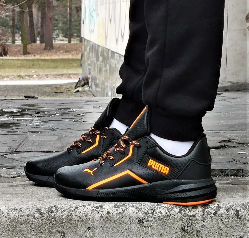 Кроссовки Puma Черные Мужские Пума Кожаные (размеры: 42,43,44) Днепр - изображение 3