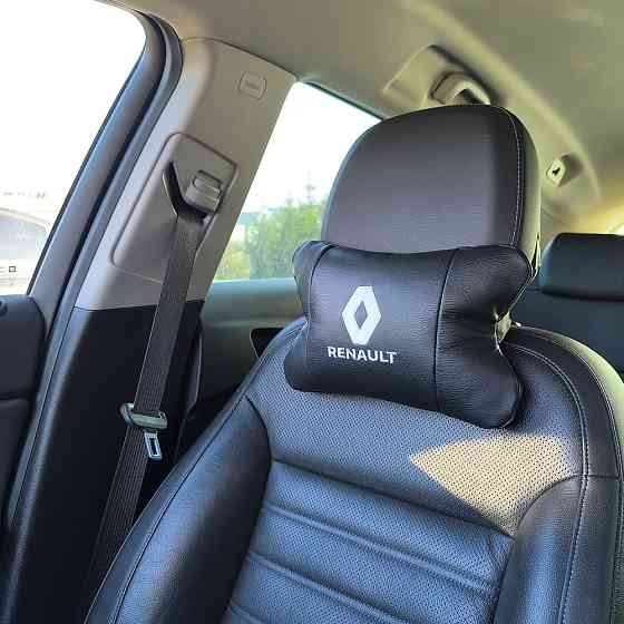 Подушка під шию для автокрісла Renault, Подушка з логотипом бренду, Подушки для підголівників в машину YE-94 Івано-Франківськ