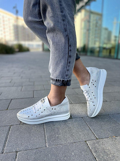 Liya Кросівки жіночі LIYA 106 срібні (весна-літо, шкіра натуральна) (3304) лише 39р. Коломия - фото 7