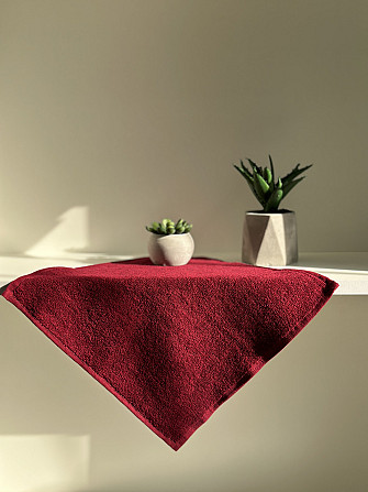 Серветка махрова Ideal Textile 30х30 см 400 г/м2 бордовий (56860429) Чернівці - фото 1