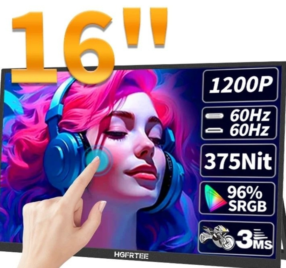 Новий! Портативний сенсорний монітор 16". Київ - фото 8