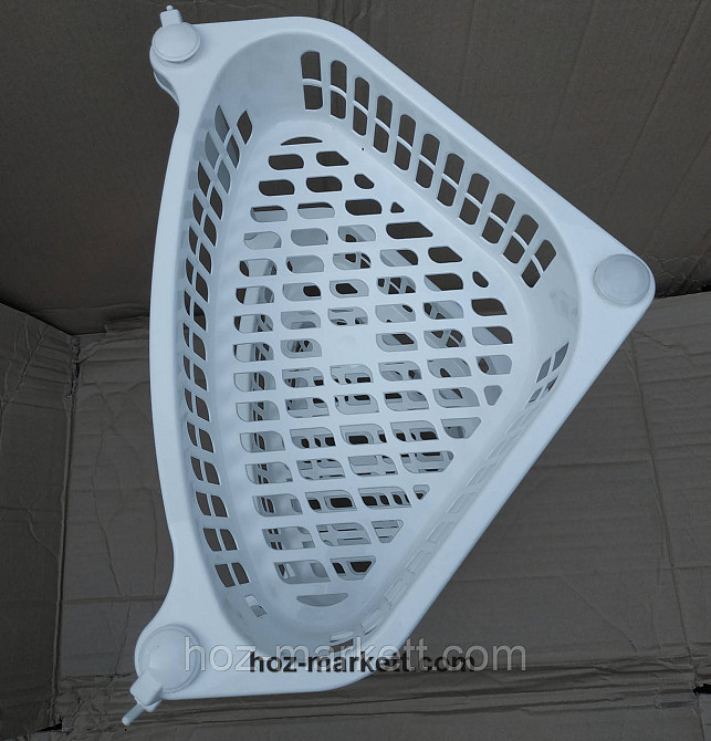 Кутова етажерка біла пластикова для ванни та кухні 5 ярусів Харків - фото 7