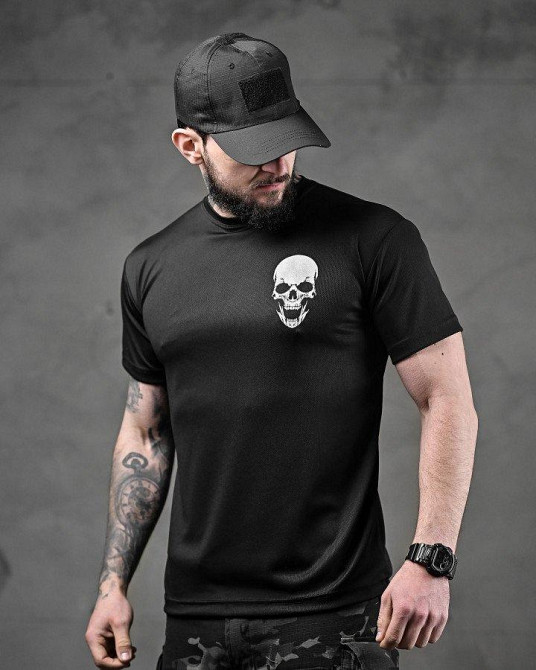 Тактична футболка потовідвідна Odin black skull ВТ6773 Одесса - изображение 4