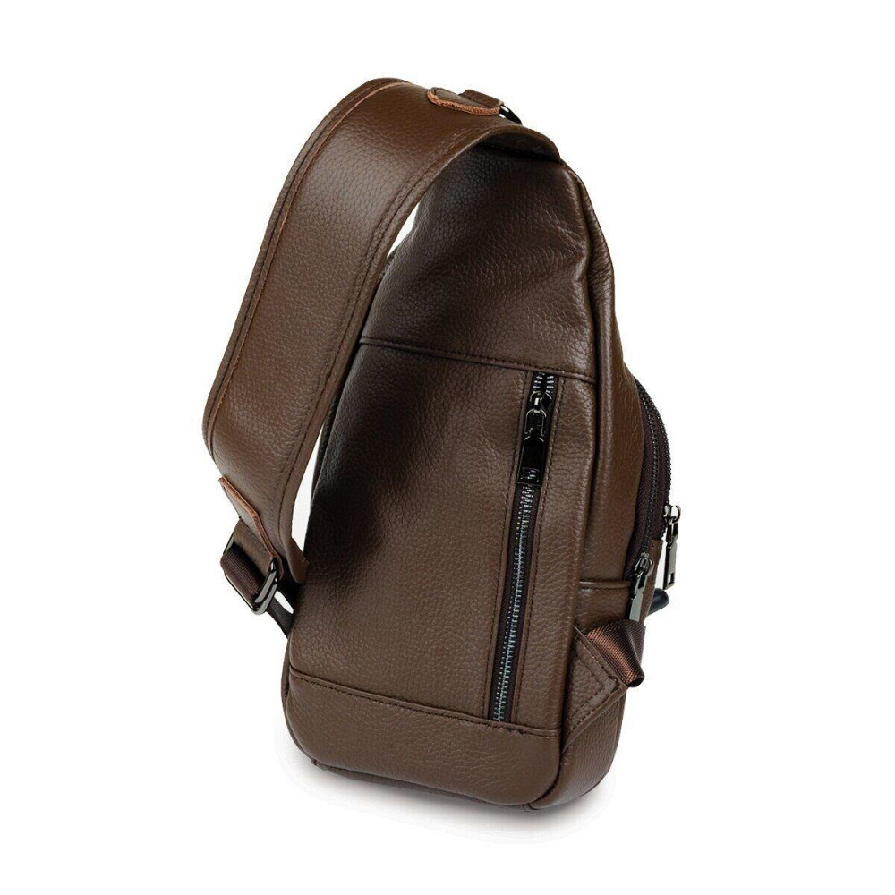 Сумка мужская кожаная через плечо Vintage 14390 Коричневая Киев - изображение 8