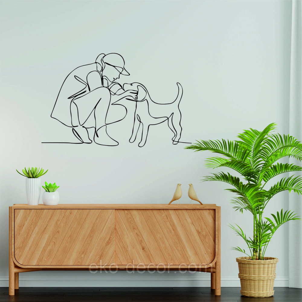 Декоративное настенное Панно «Друг» Декор на стену 110*68 см, Черный Киев - изображение 2