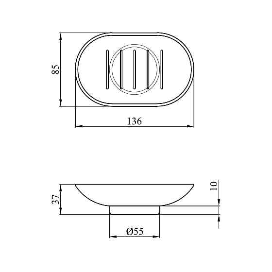 Мильниця для ванни Kroner KRM Rizze - ACG203 біла Київ