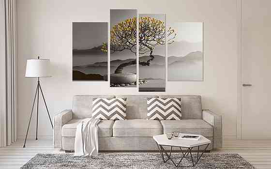 Модульна картина в спальню, вітальню Дерево Бонсай Art-604_4 Київ
