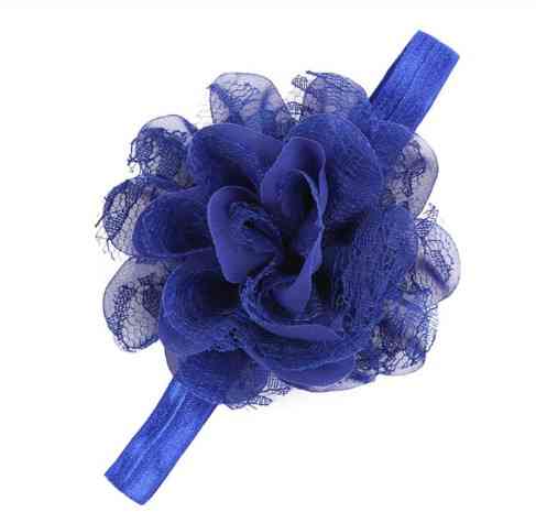 Детская синяя повязка - окружность 40-50см, размер цветка 10-11см Киев