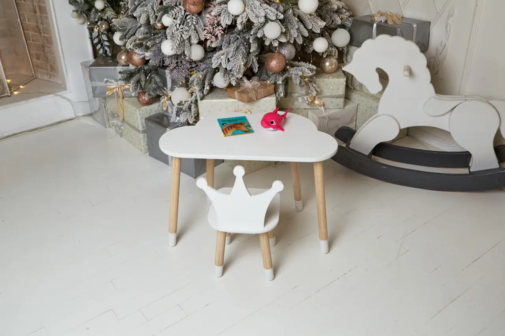 Дитячий столик Хмара та стільчик Корона біла Київ - фото 10