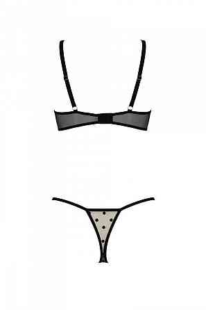 Эротический комплект Passion MARINA SET WITH OPEN BRA, XXL/XXXL, beige, открытые чашки Sex Aura Киев