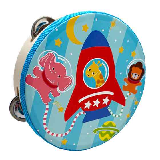 Дерев'яна іграшка Бубен "Космос" MD 0367-56 діаметр 15 см Вінниця